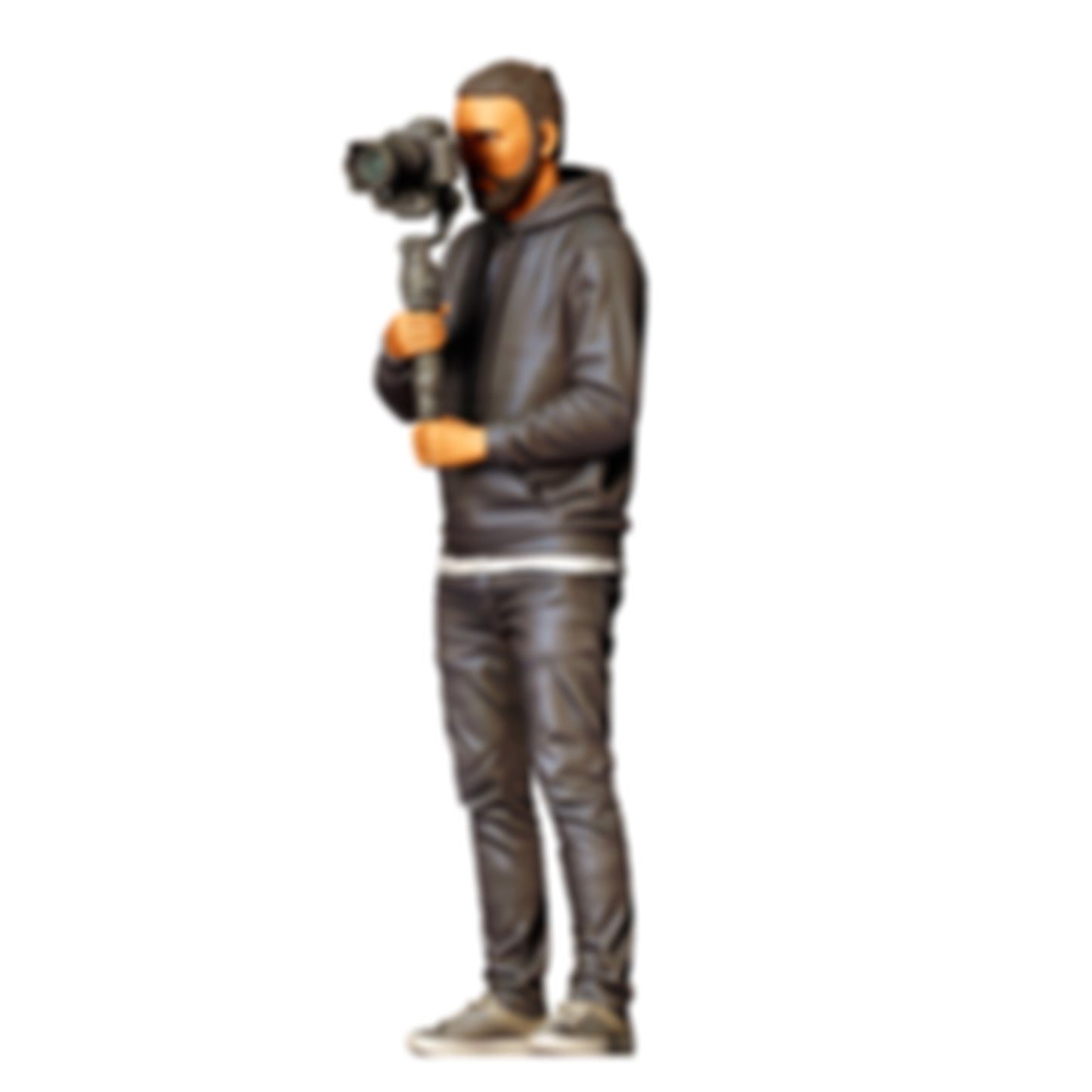 3DP Miniatures 3: Stehende Figur: Kameramann mit Kamera auf Einhand-Stabilisator (Ref. Nr. 512)