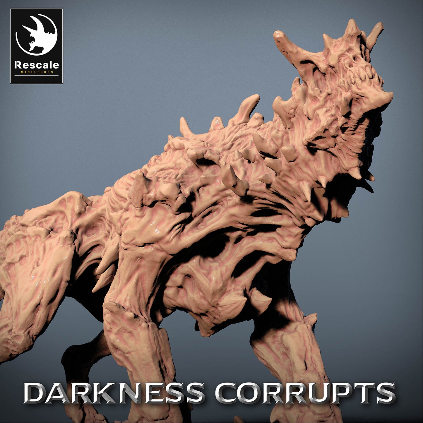 Imagen del producto 4 de 4: Miniatura de Tabletop: Perro del Infierno Hellhound, Bestia Demoníaca del Inframundo - Criatura del Caos, Monstruo Abismal, Jefe para Wargaming, Dungeon-Crawl y Skirmish, Modelo Proxy de Oponente (23_07_C1)