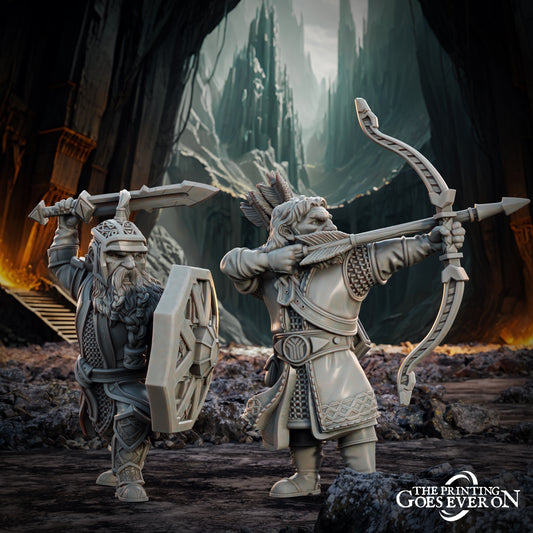 Foto del producto Tabletop 28mm The Printing Goes Ever On (TPGEO) 0: Héroes enanos - Drafnar y Murdan - Guerreros legendarios del reino enano