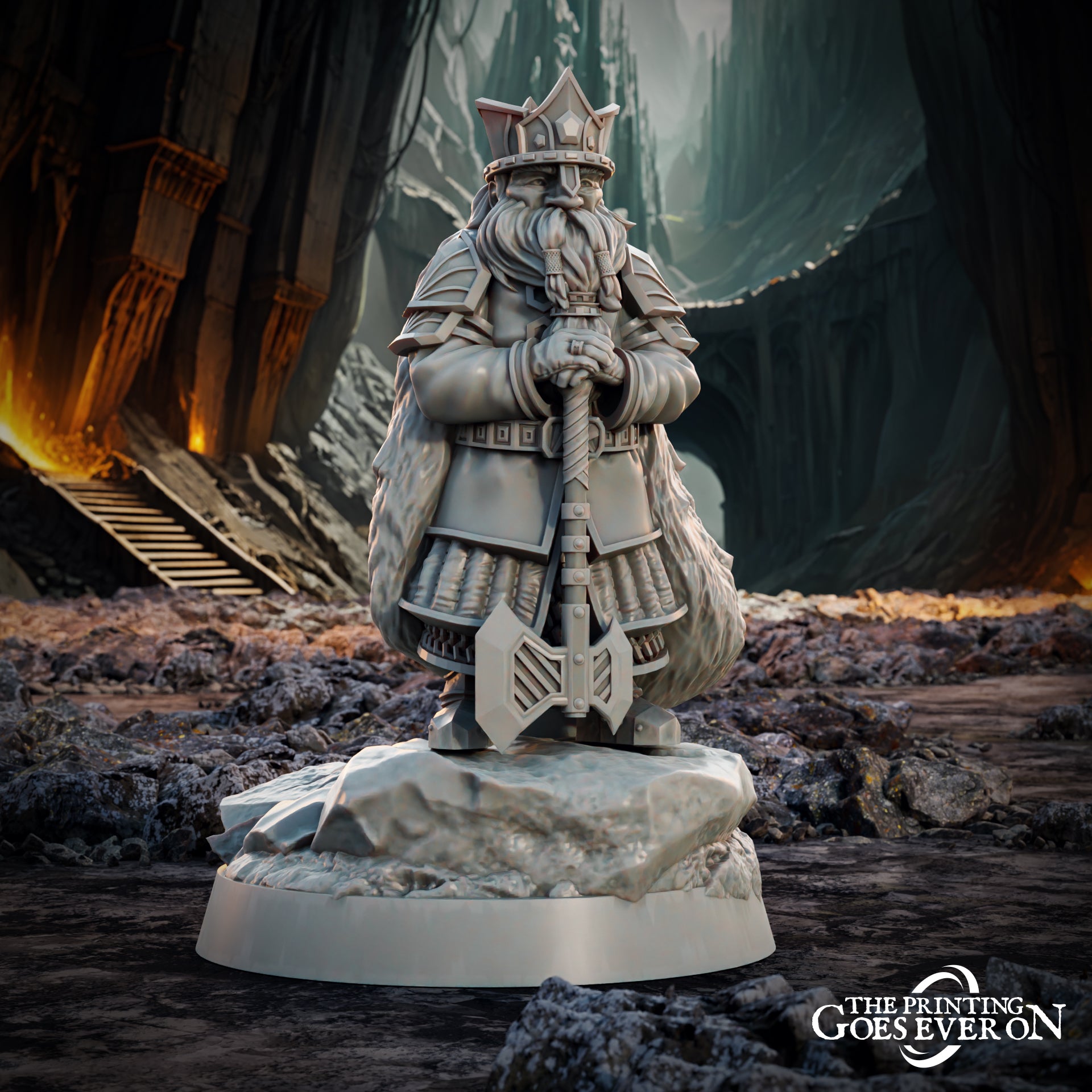 Foto del producto Tabletop 28mm The Printing Goes Ever On (TPGEO) 0: Rey Enano - Antiguo Gobernante del Reino Enano