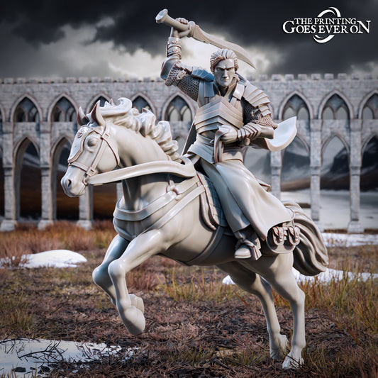 Foto del producto Tabletop 28mm The Printing Goes Ever On (TPGEO) 0: Hermanos Elfos - A caballo y a pie: Valientes líderes de los Elfos