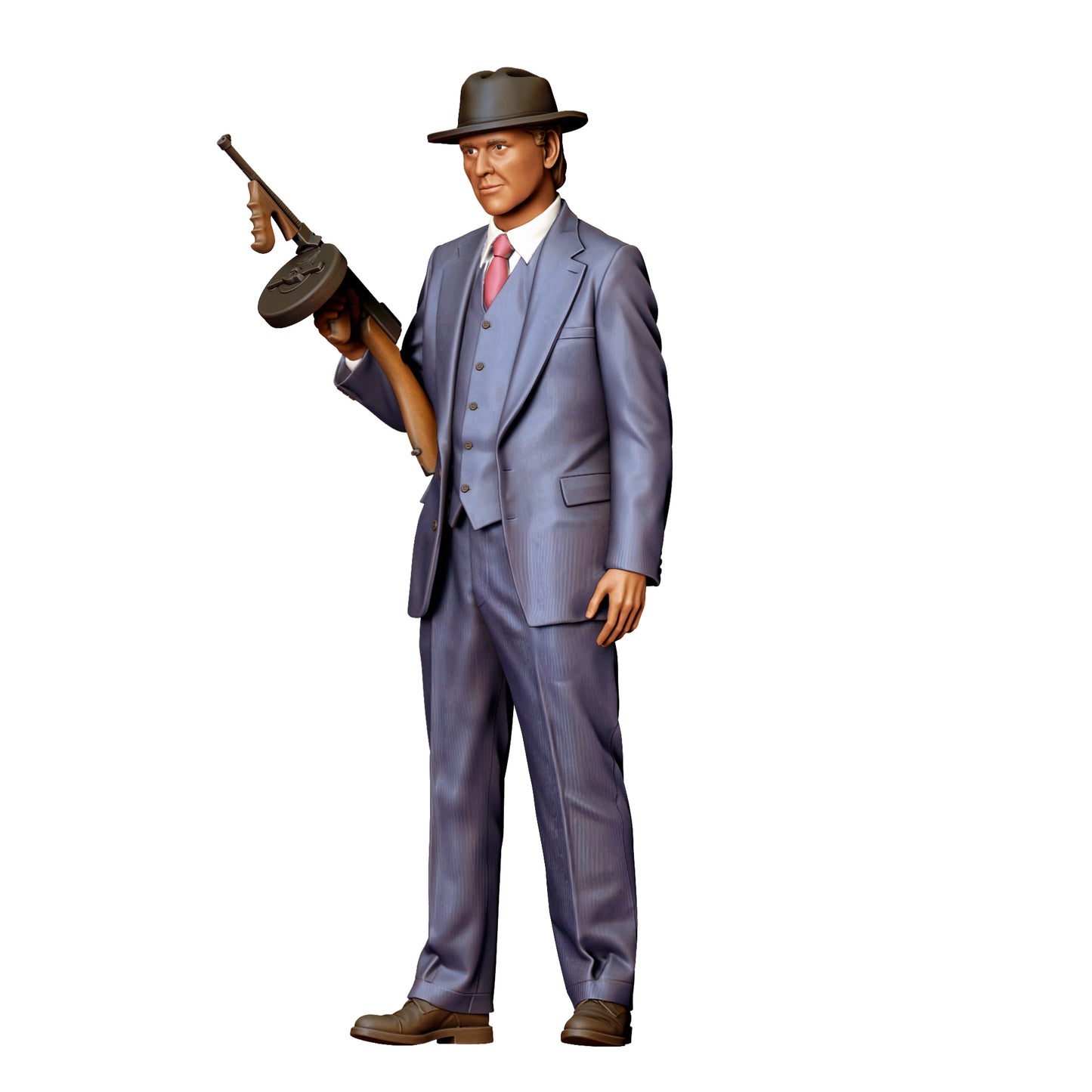 3DP Miniatures 4: Stehende Figur: Mann im Anzug mit Hut in der Hand (Ref. Nr. 516)
