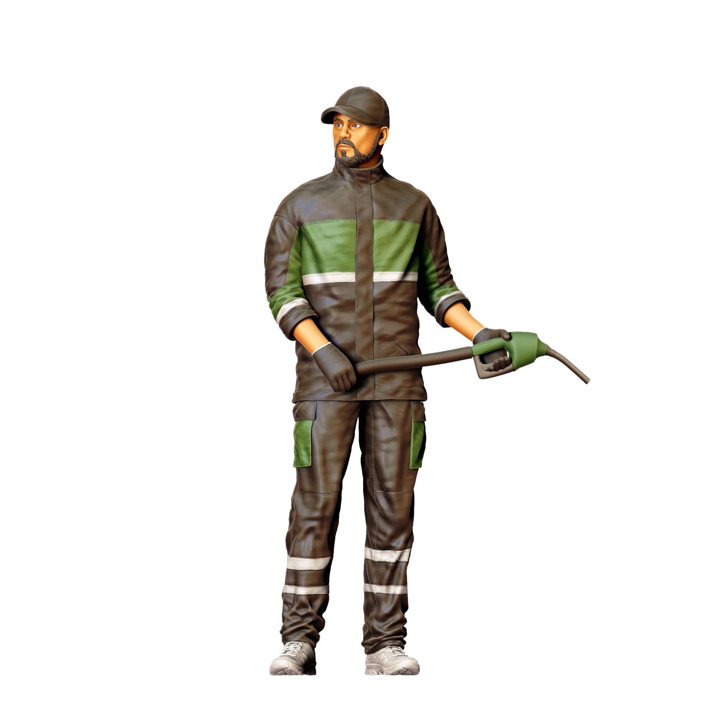Diorama Modellbau Produktfoto 0: Tankwart in Arbeitskleidung – Figur mit Zapfpistole (Ref. Nr. 431)