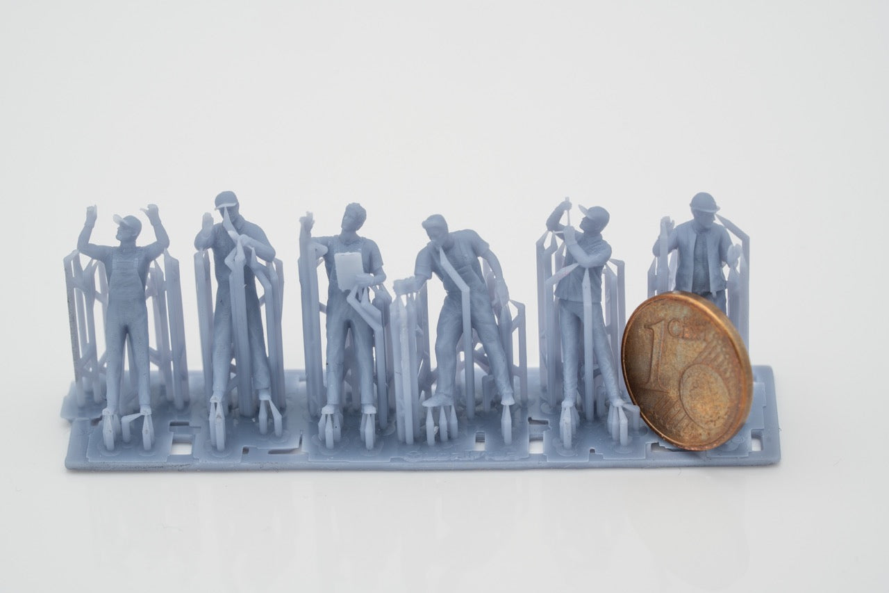 Foto del producto Figura H0, 1:72 - 0: Set de figuras de mecánicos/ reparadores (6 figuras):