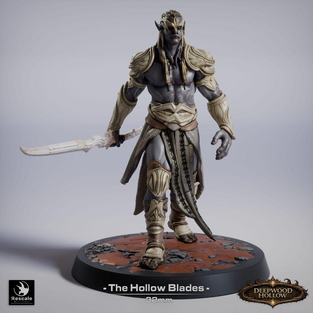 Foto del producto Tabletop 28mm Lord of the Print (LotP) 0: Tabletop Miniatura: Elfo Oscuro Guerrero de Espada, Maestro de Espadas, Guerrero Elfo Caminante y Duelista con cimitarra decorada (26_03_G14)