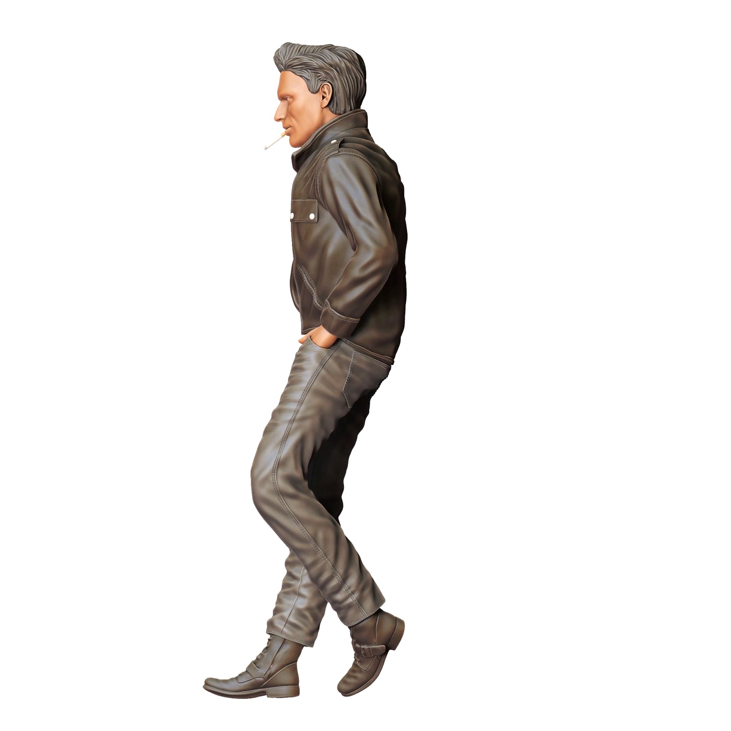 Foto del producto 0: Hombre con chaqueta de cuero 2 - Estilo Rockabilly Rock n Roll