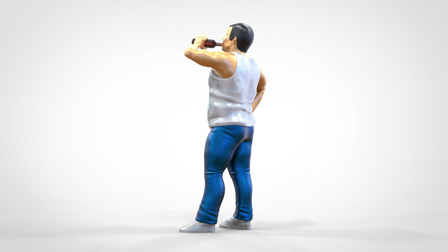 Produktfoto 0: Mann mit Bierflasche und Bierbauch