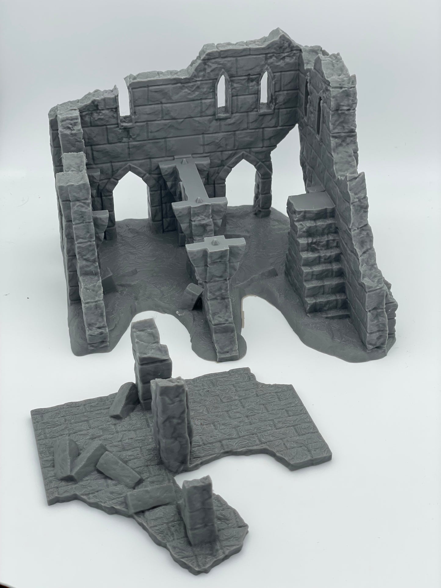 Foto del producto Tabletop 28mm The Printing Goes Ever On (TPGEO) 0: Ruina E - Escombros de una ciudad medieval - Casa destruida