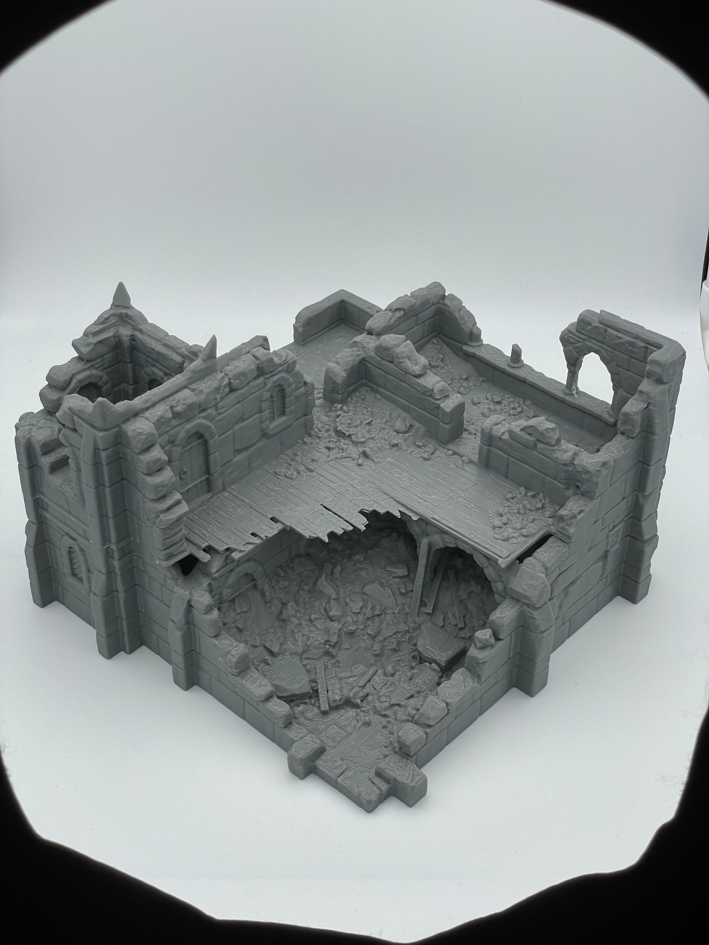 Produktfoto Tabletop 28mm The Printing Goes Ever On (TPGEO) 0: Ruine mittelalterliches Wohnhaus C - Überreste Gebäude aus dem Menschenreich Gonthan