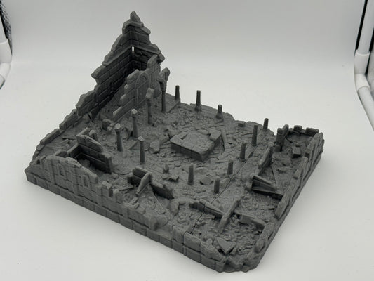 Foto del producto Tabletop 28mm The Printing Goes Ever On (TPGEO) 0: Estación de enfermería Ruinas Ciudad Marfil - Edificio Reino Gonthan - Ruinas de hospital Terreno para Tabletop