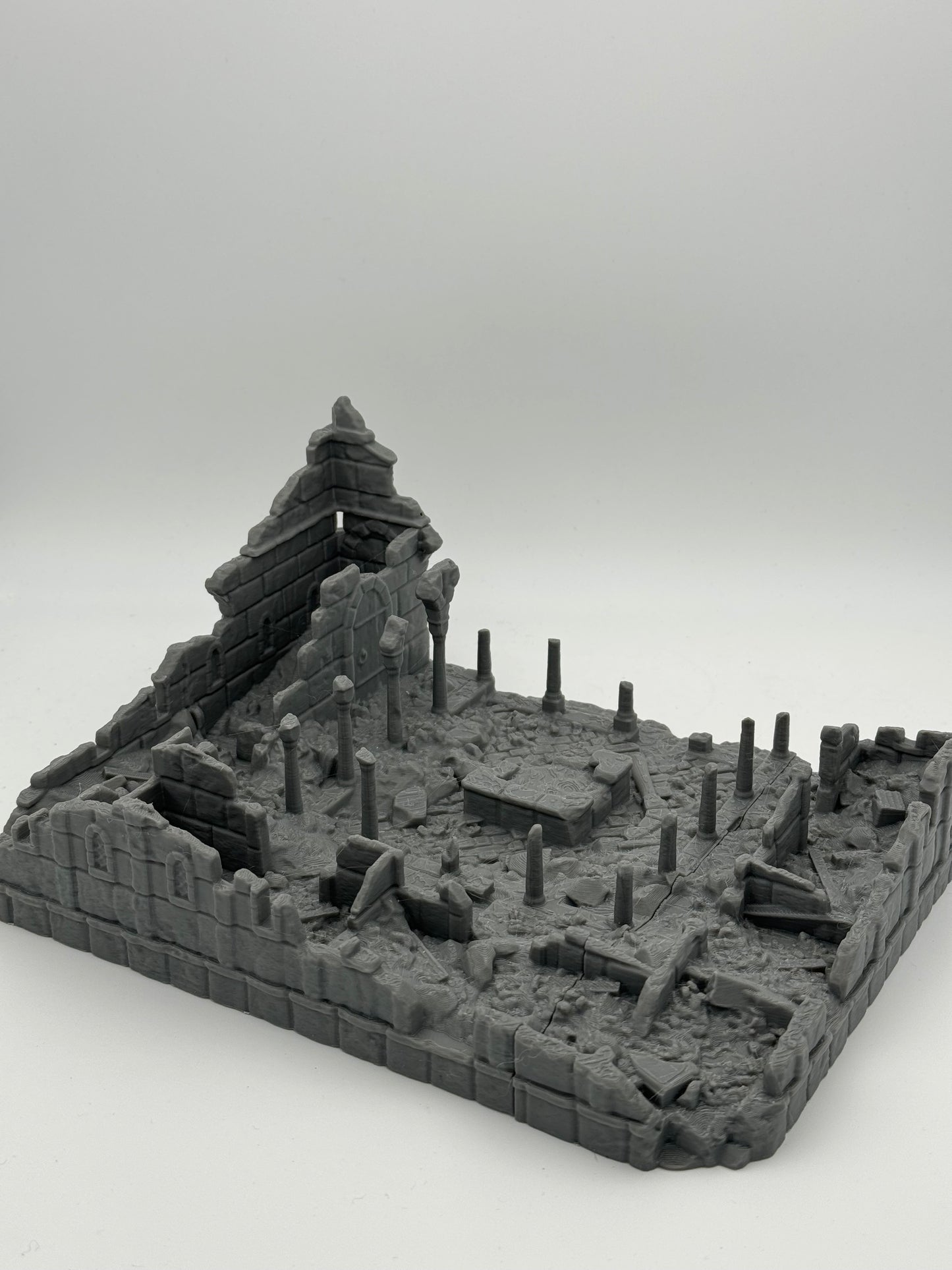 Produktfoto Tabletop 28mm The Printing Goes Ever On (TPGEO) 0: Krankenstation Ruinen Ivory City - Gebäude Königreich Gonthan - Hospital Ruins Tabletop Terrain
