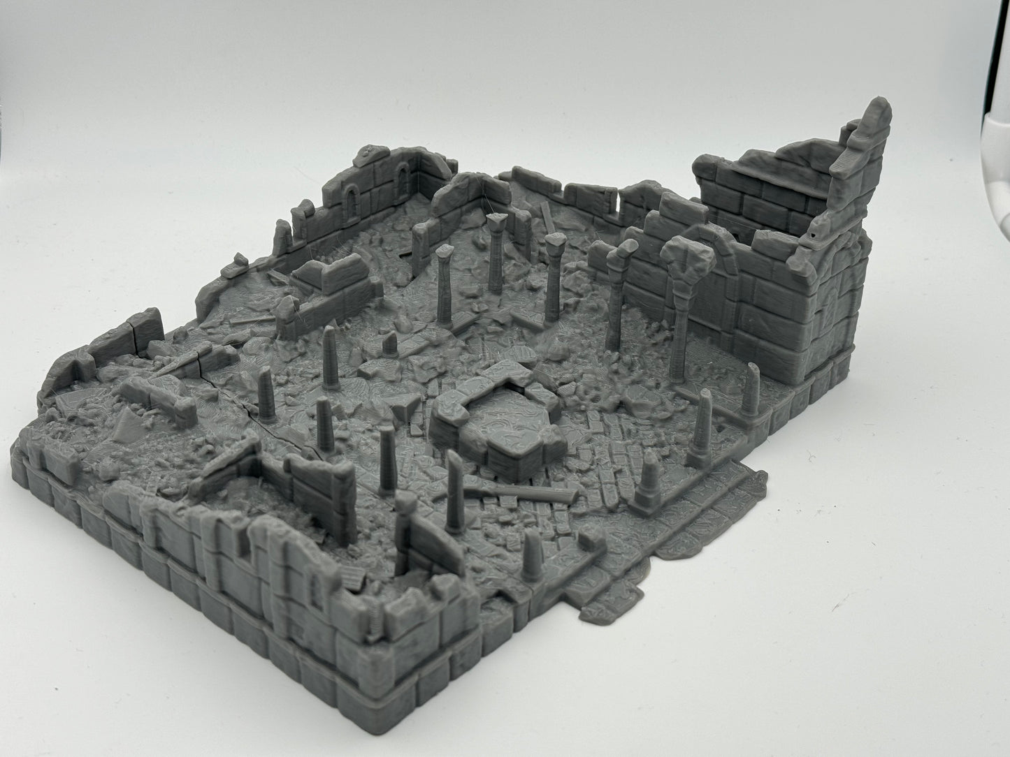 Produktfoto Tabletop 28mm The Printing Goes Ever On (TPGEO) 0: Krankenstation Ruinen Ivory City - Gebäude Königreich Gonthan - Hospital Ruins Tabletop Terrain