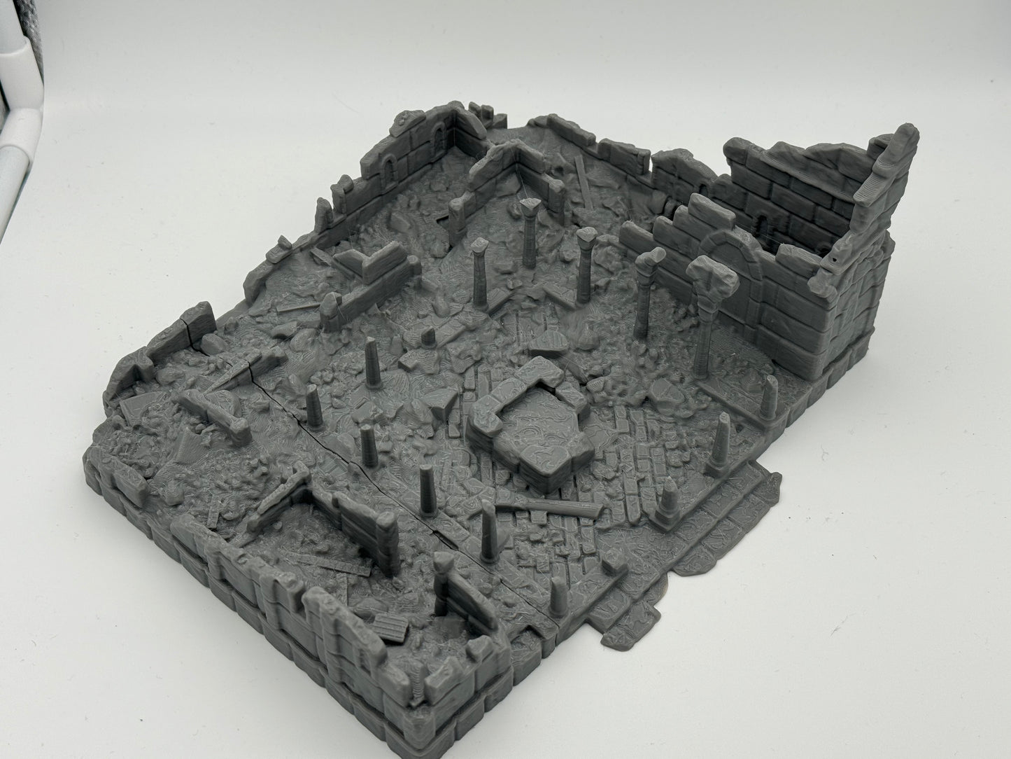 Produktfoto Tabletop 28mm The Printing Goes Ever On (TPGEO) 0: Krankenstation Ruinen Ivory City - Gebäude Königreich Gonthan - Hospital Ruins Tabletop Terrain