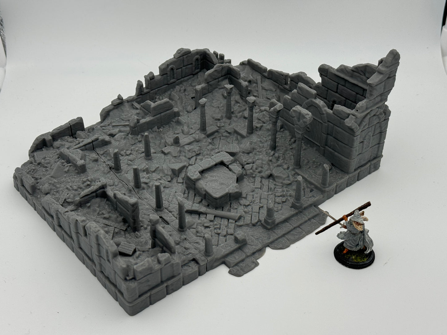Produktfoto Tabletop 28mm The Printing Goes Ever On (TPGEO) 0: Krankenstation Ruinen Ivory City - Gebäude Königreich Gonthan - Hospital Ruins Tabletop Terrain