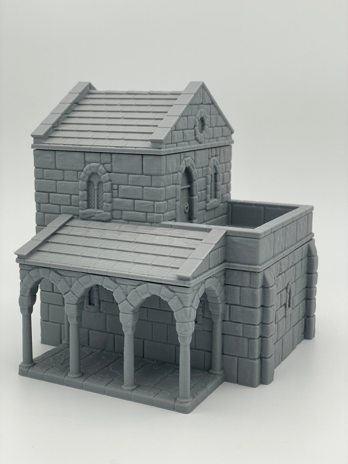 Foto del producto Tabletop 28mm The Printing Goes Ever On (TPGEO) 0: Casa de campo medieval A - Edificio de piedra del reino humano Gonthan - Terreno transitable
