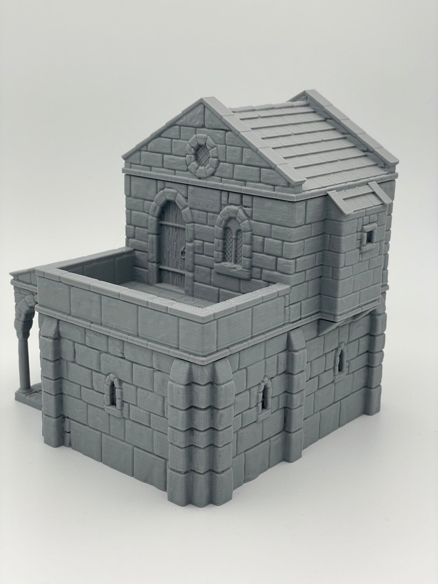 Foto del producto Tabletop 28mm The Printing Goes Ever On (TPGEO) 0: Casa de campo medieval A - Edificio de piedra del reino humano Gonthan - Terreno transitable