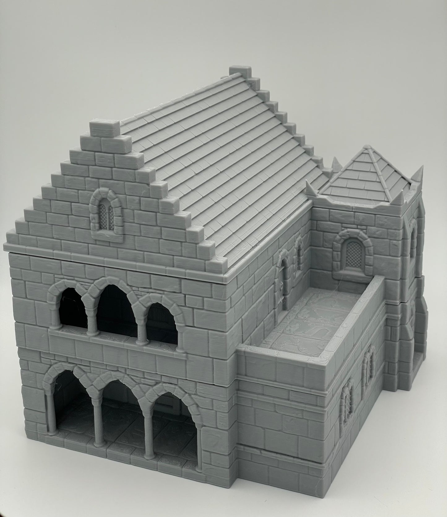 Foto del producto Tabletop 28mm The Printing Goes Ever On (TPGEO) 0: Casa residencial medieval B - Edificio de piedra del reino humano Gonthan - Terreno transitable
