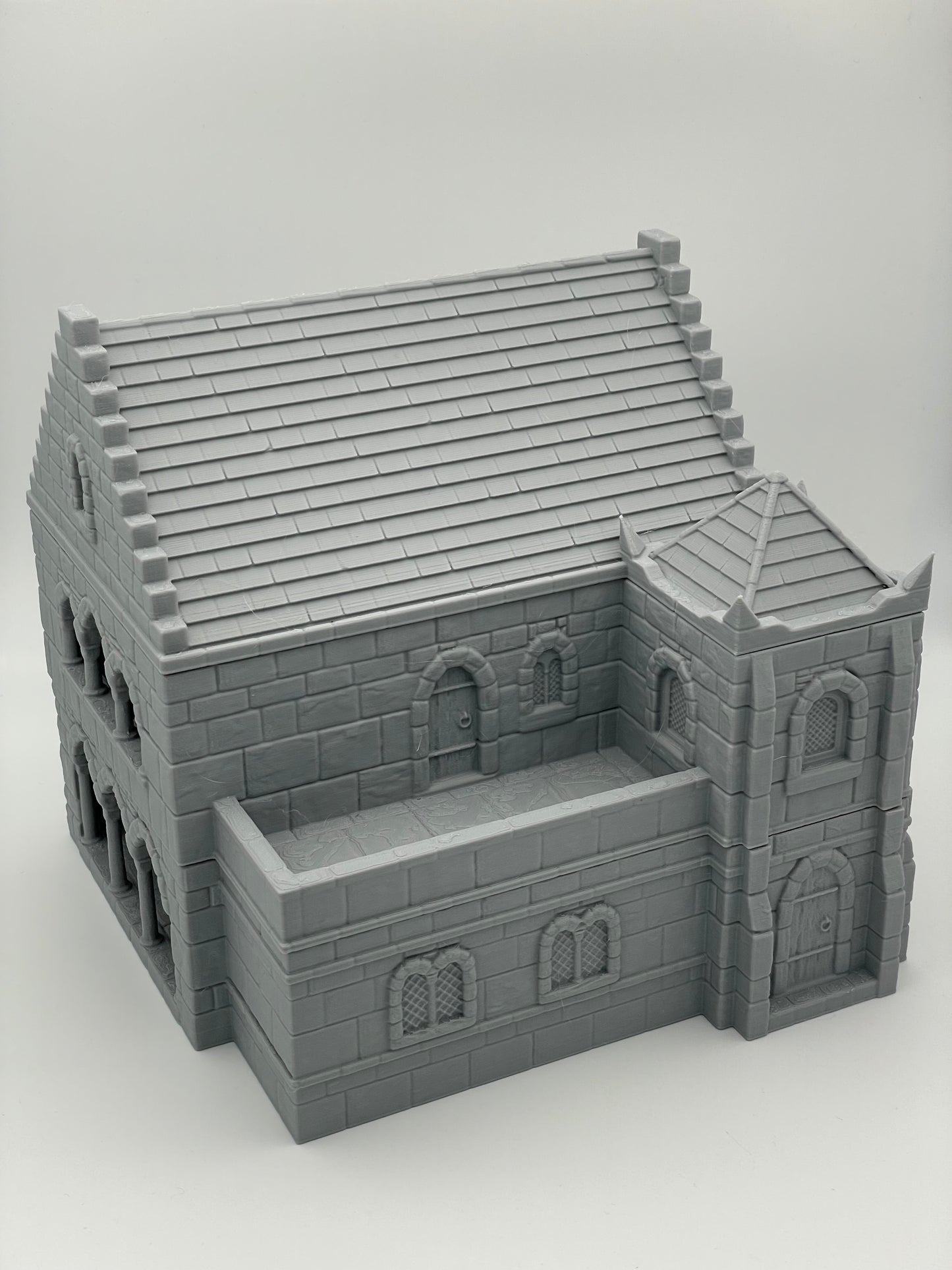 Foto del producto Tabletop 28mm The Printing Goes Ever On (TPGEO) 0: Casa residencial medieval B - Edificio de piedra del reino humano Gonthan - Terreno transitable