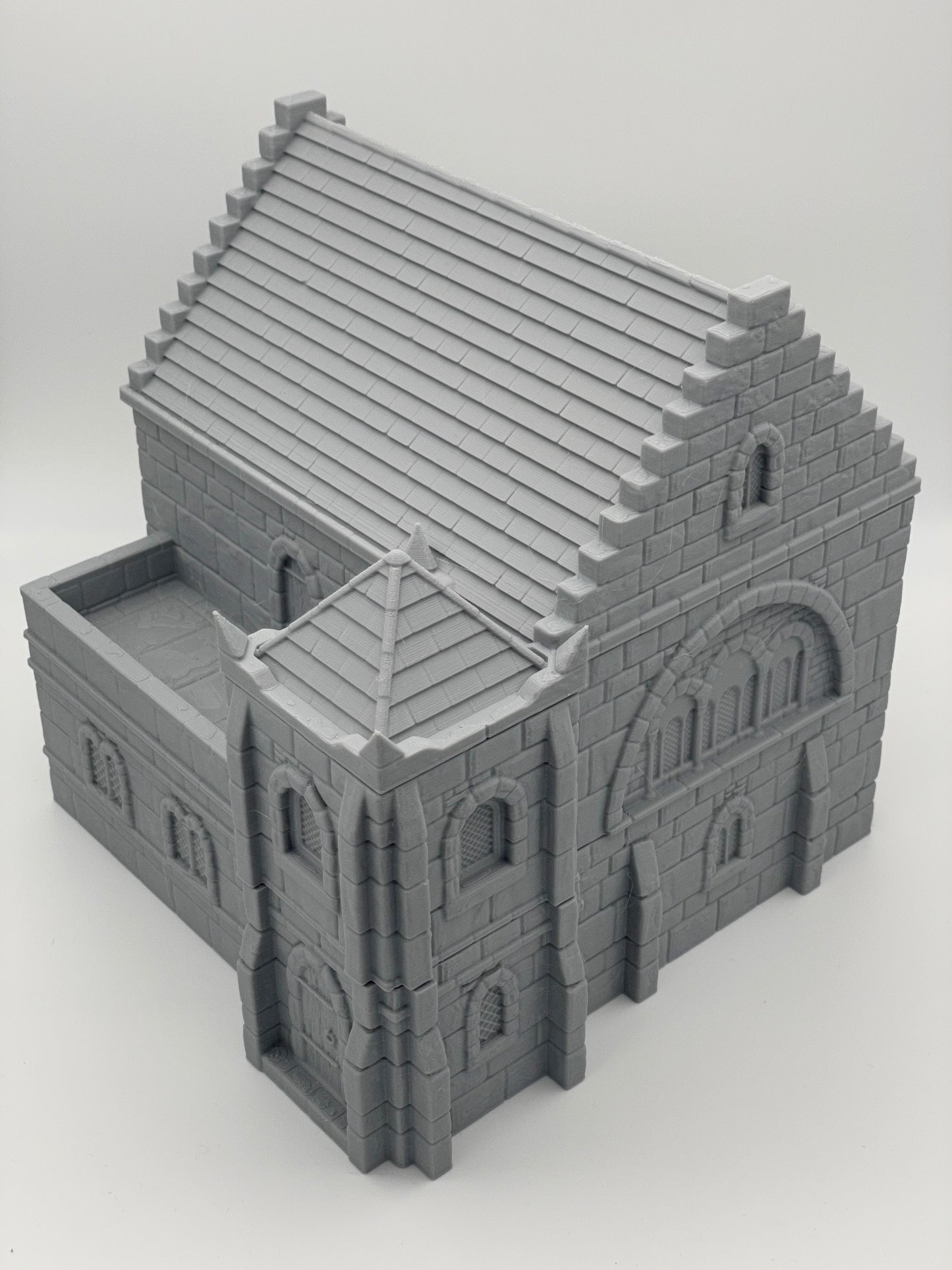 Foto del producto Tabletop 28mm The Printing Goes Ever On (TPGEO) 0: Casa residencial medieval B - Edificio de piedra del reino humano Gonthan - Terreno transitable
