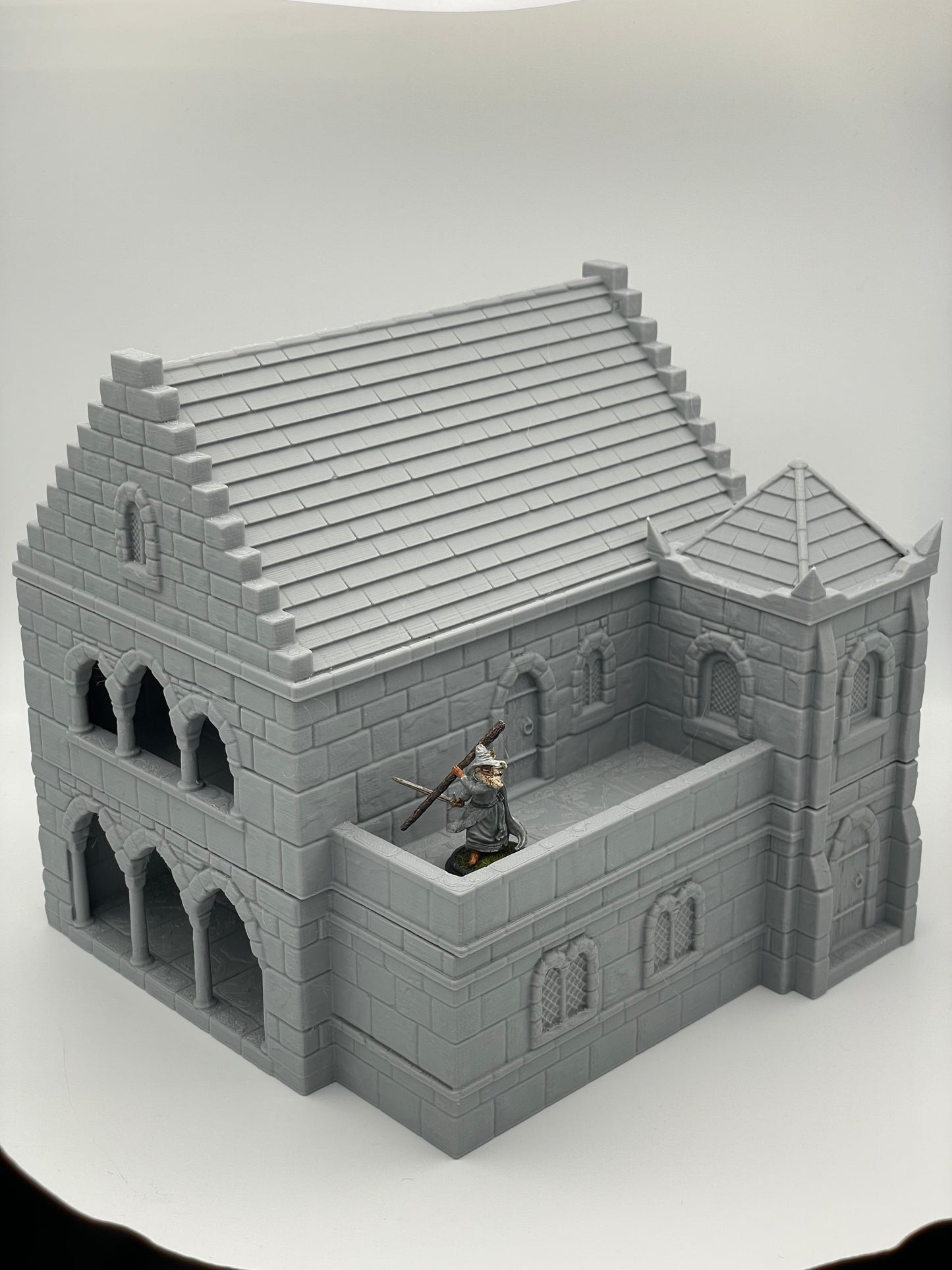Foto del producto Tabletop 28mm The Printing Goes Ever On (TPGEO) 0: Casa residencial medieval B - Edificio de piedra del reino humano Gonthan - Terreno transitable