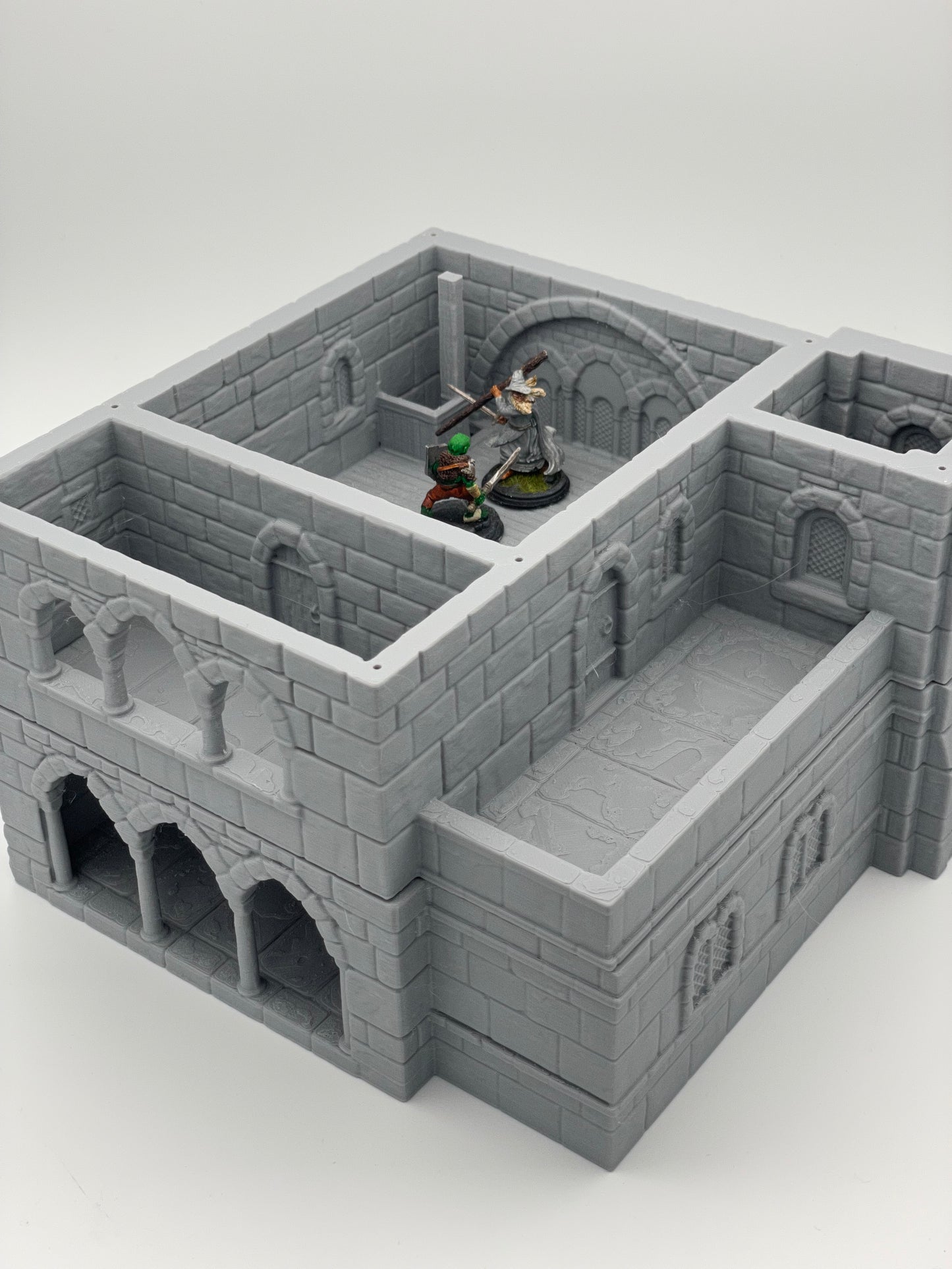 Foto del producto Tabletop 28mm The Printing Goes Ever On (TPGEO) 0: Casa residencial medieval B - Edificio de piedra del reino humano Gonthan - Terreno transitable