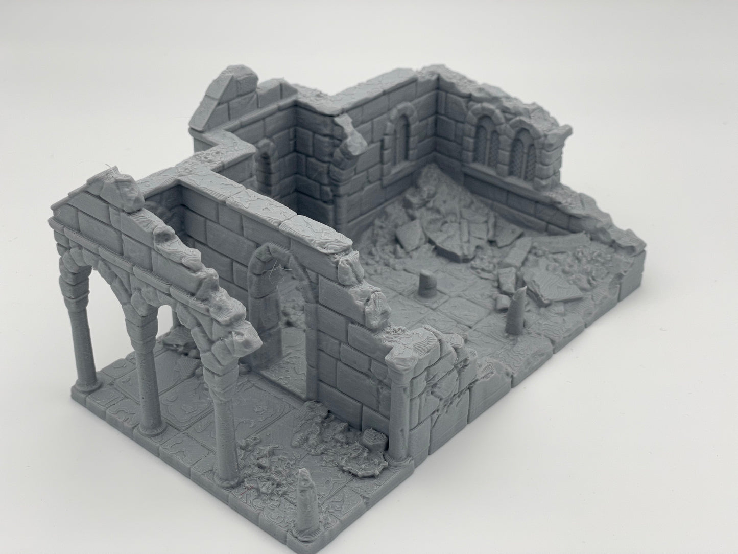 Foto del producto Tabletop 28mm The Printing Goes Ever On (TPGEO) 0: Ruina de casa medieval A1 - Restos del edificio del reino humano Gonthan