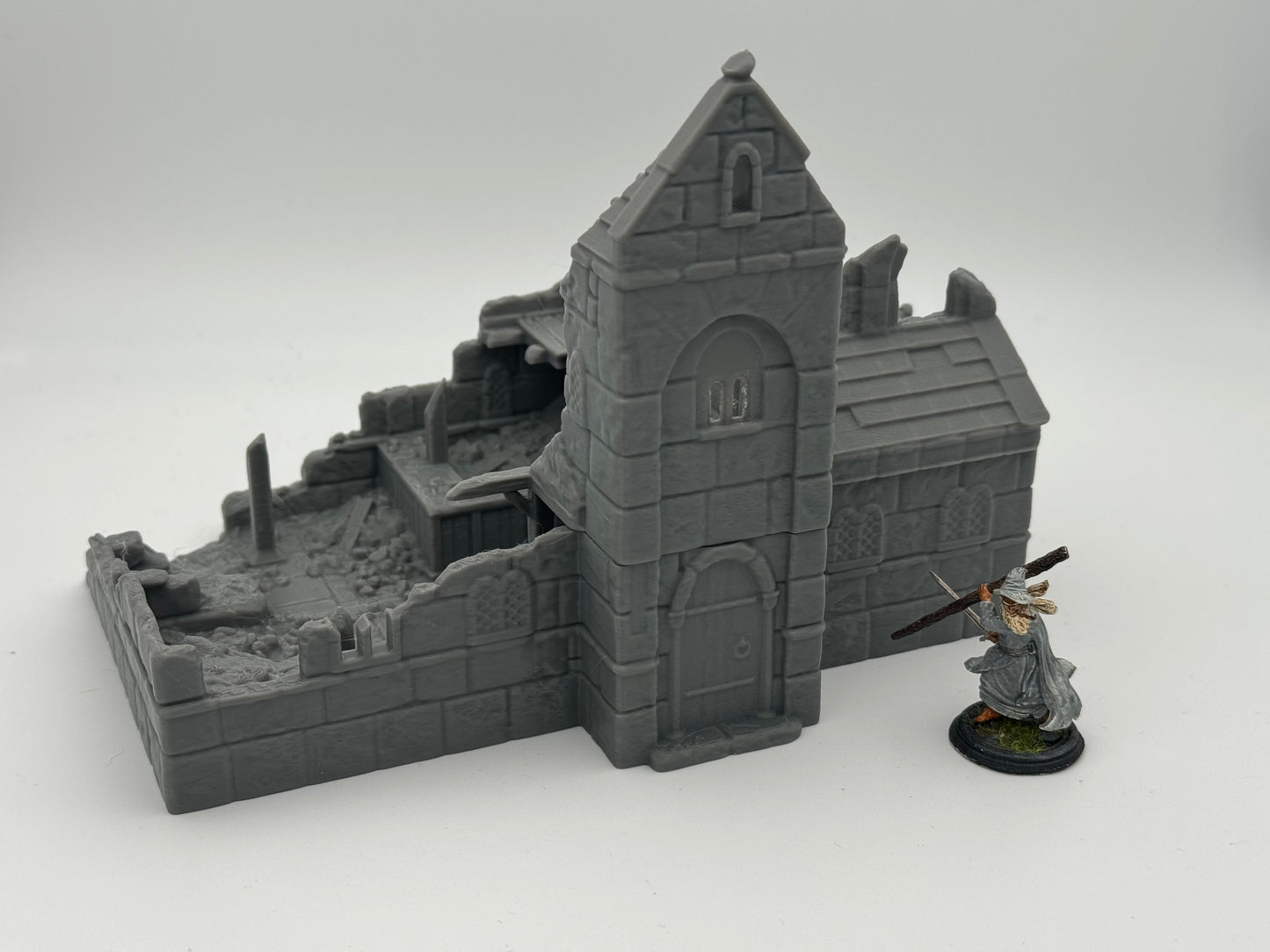 Foto del producto Tabletop 28mm The Printing Goes Ever On (TPGEO) 0: Ruinas de la posada Ciudad Marfil - Edificio Reino de Gonthan - Terreno de taberna Tabletop