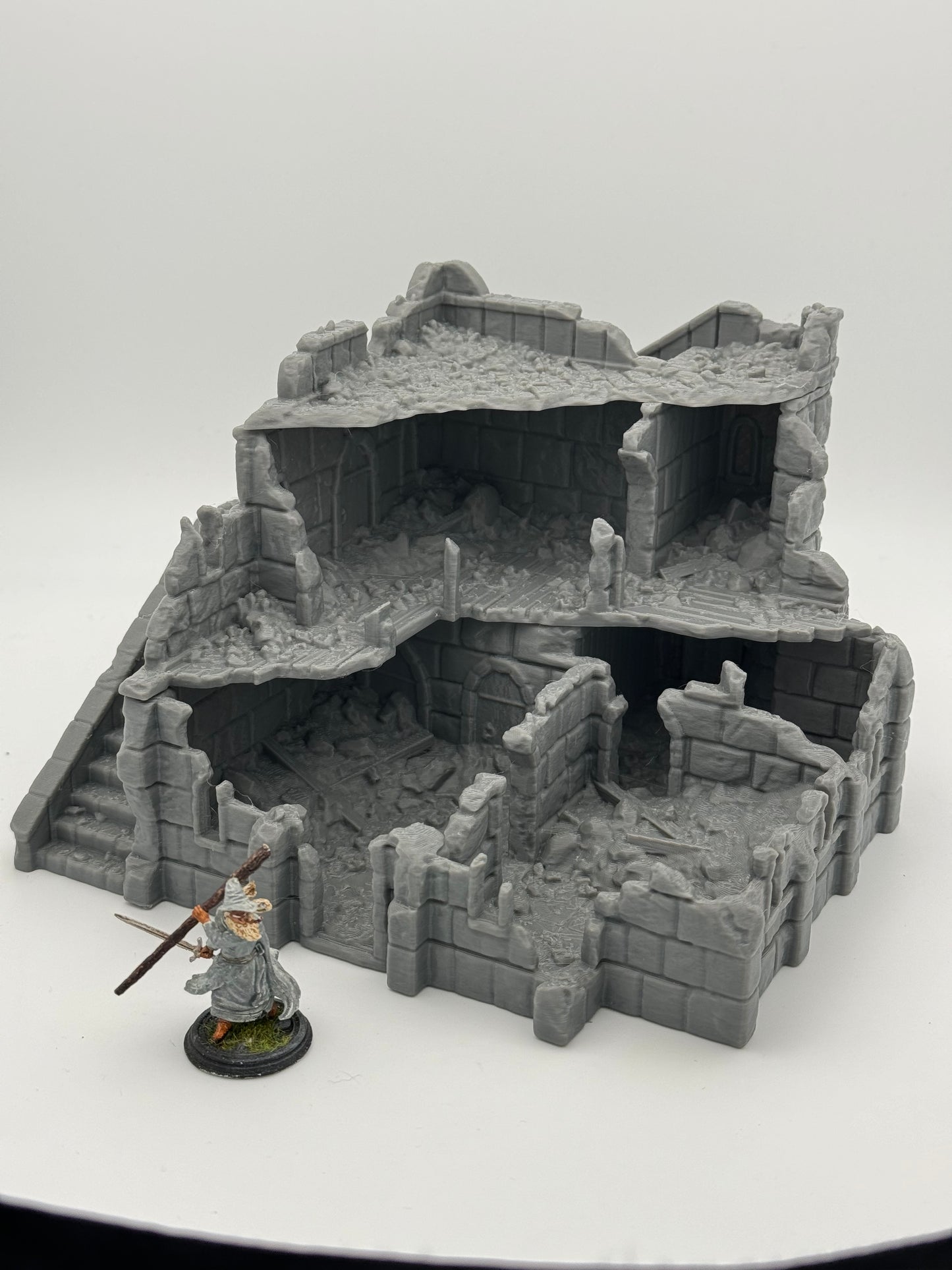 Foto del producto Tabletop 28mm The Printing Goes Ever On (TPGEO) 0: Plaza de comercio Ruinas Ciudad Marfil - Edificio Reino de Gonthan - Sala de comercio Terreno para Tabletop