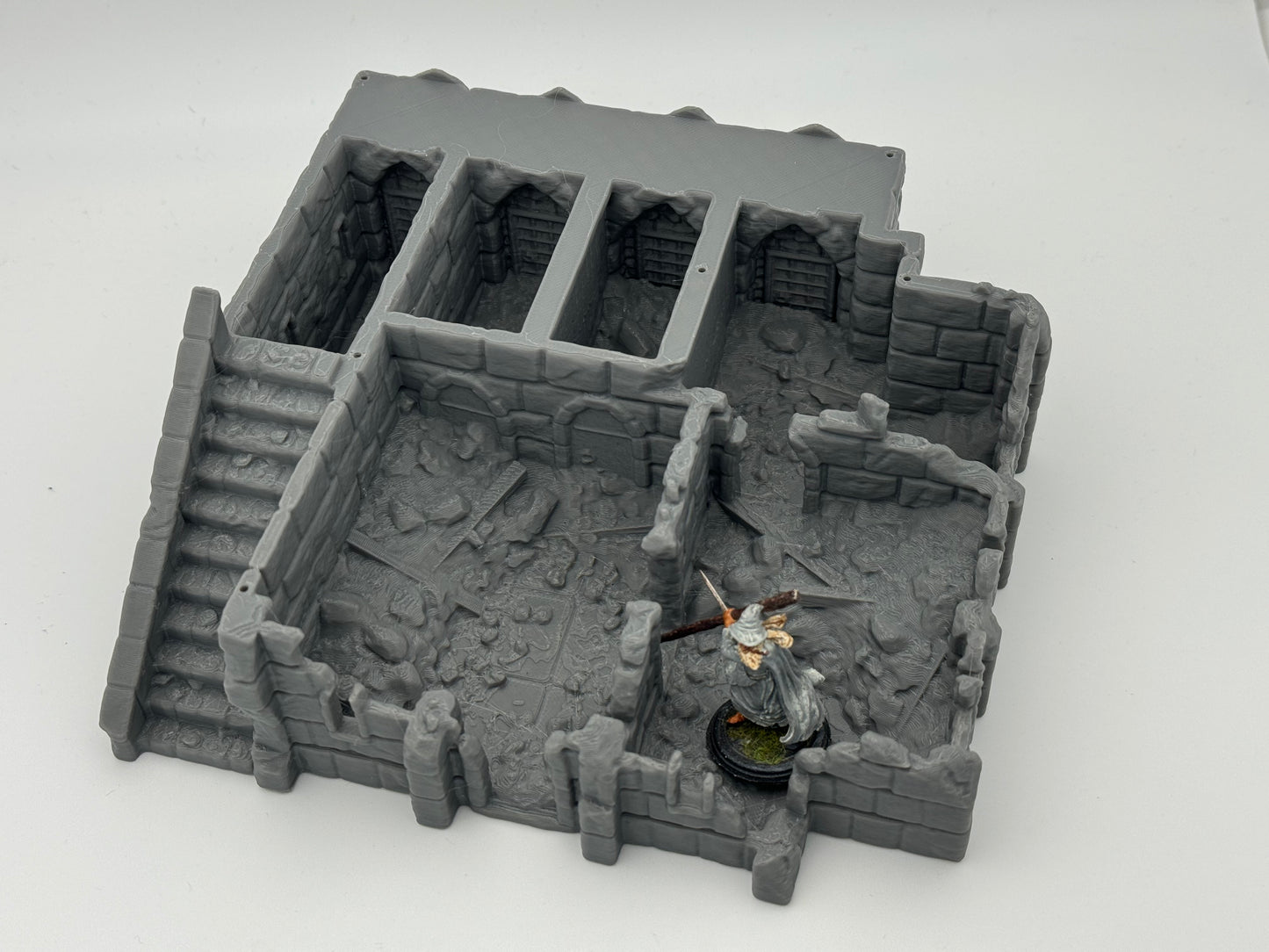 Foto del producto Tabletop 28mm The Printing Goes Ever On (TPGEO) 0: Plaza de comercio Ruinas Ciudad Marfil - Edificio Reino de Gonthan - Sala de comercio Terreno para Tabletop