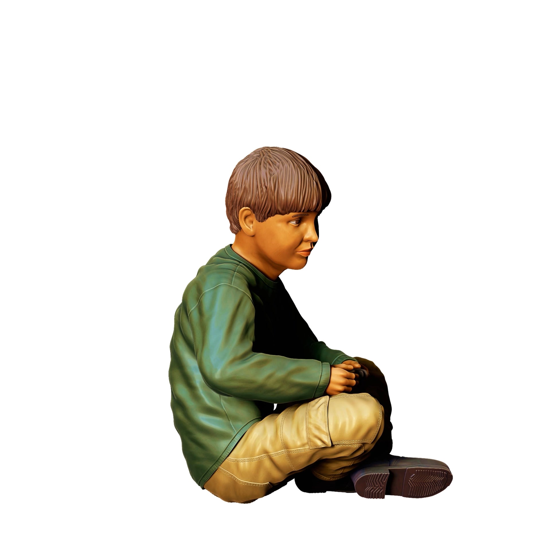 Foto del producto de modelismo diorama 0: Niño jugando sentado con coche RC B (Ref. No. 372)