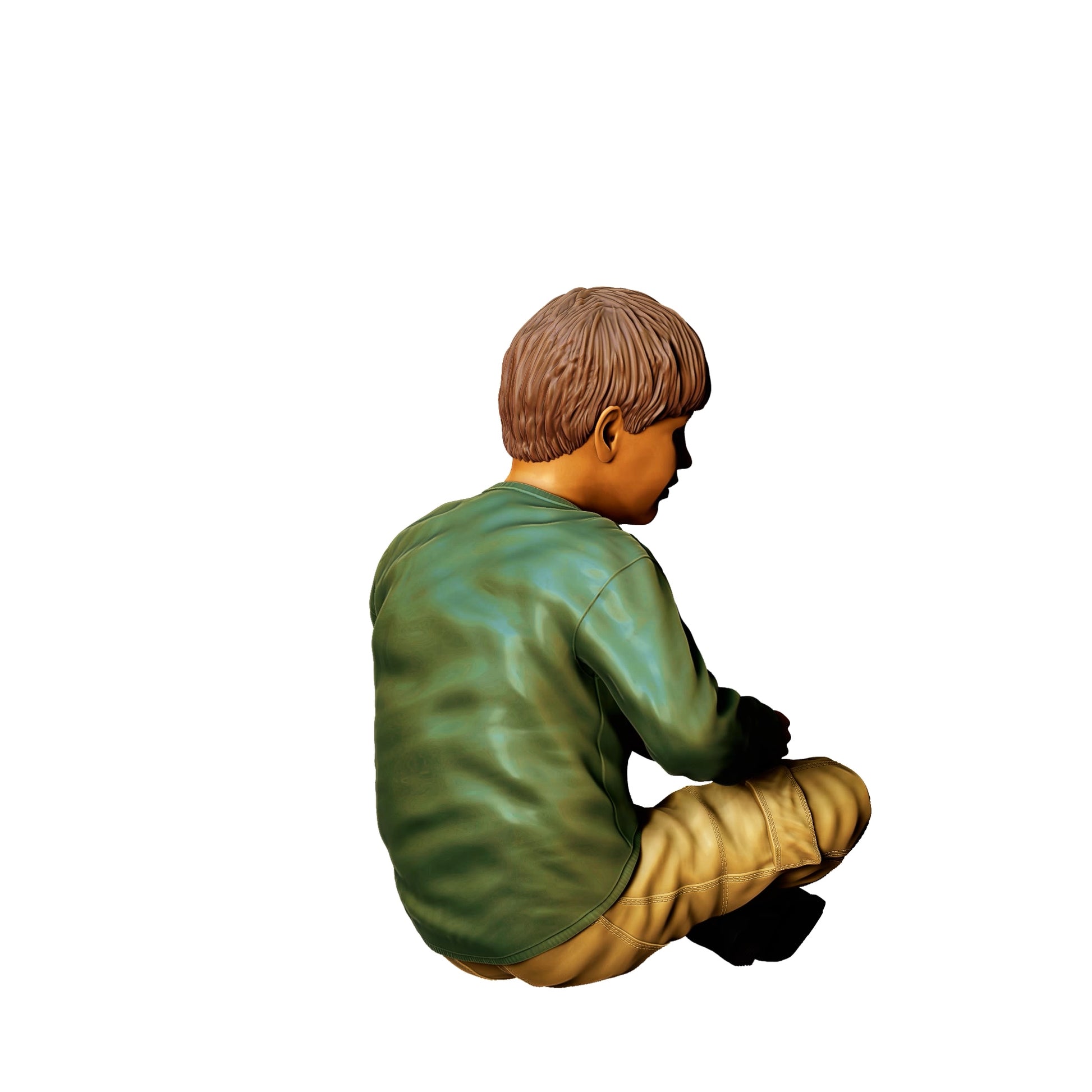 Foto del producto de modelismo diorama 0: Niño jugando sentado con coche RC B (Ref. No. 372)