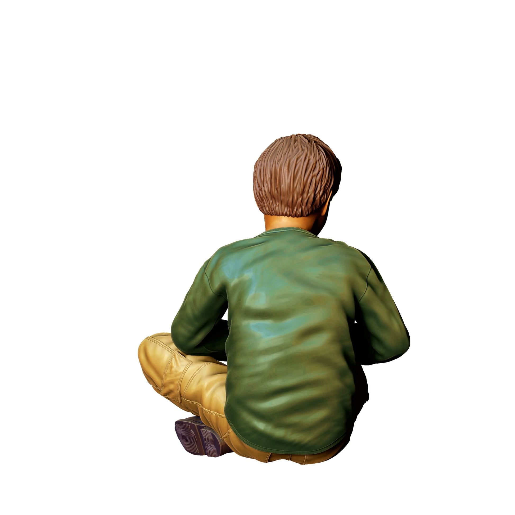 Foto del producto de modelismo diorama 0: Niño jugando sentado con coche RC B (Ref. No. 372)