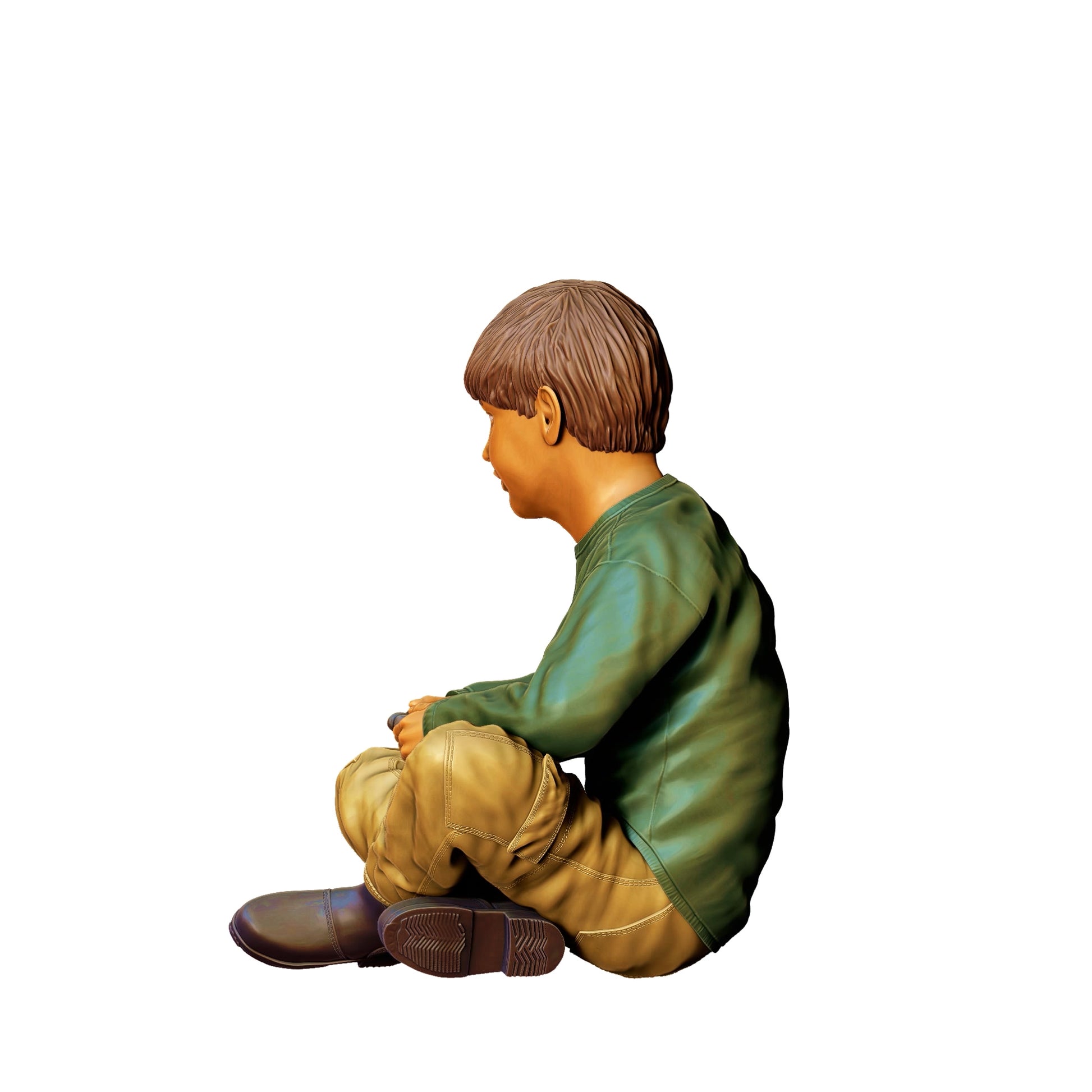 Foto del producto de modelismo diorama 0: Niño jugando sentado con coche RC B (Ref. No. 372)