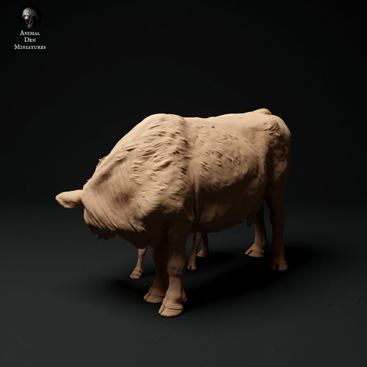 Foto del producto figura de animal diorama, modelismo: 0: Figura de animal de granja: Vaca y ternero 2 - Vaca Red Devon