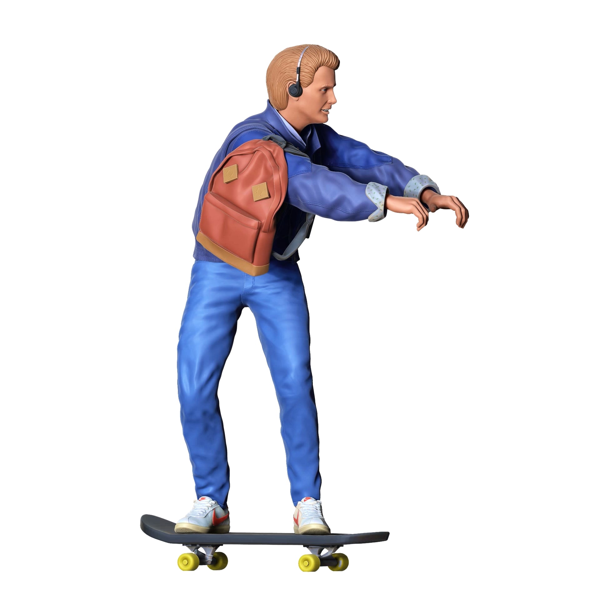 Foto del producto Diorama y modelismo Miniatura Figura: Patinador - Hombre en patineta con mochila