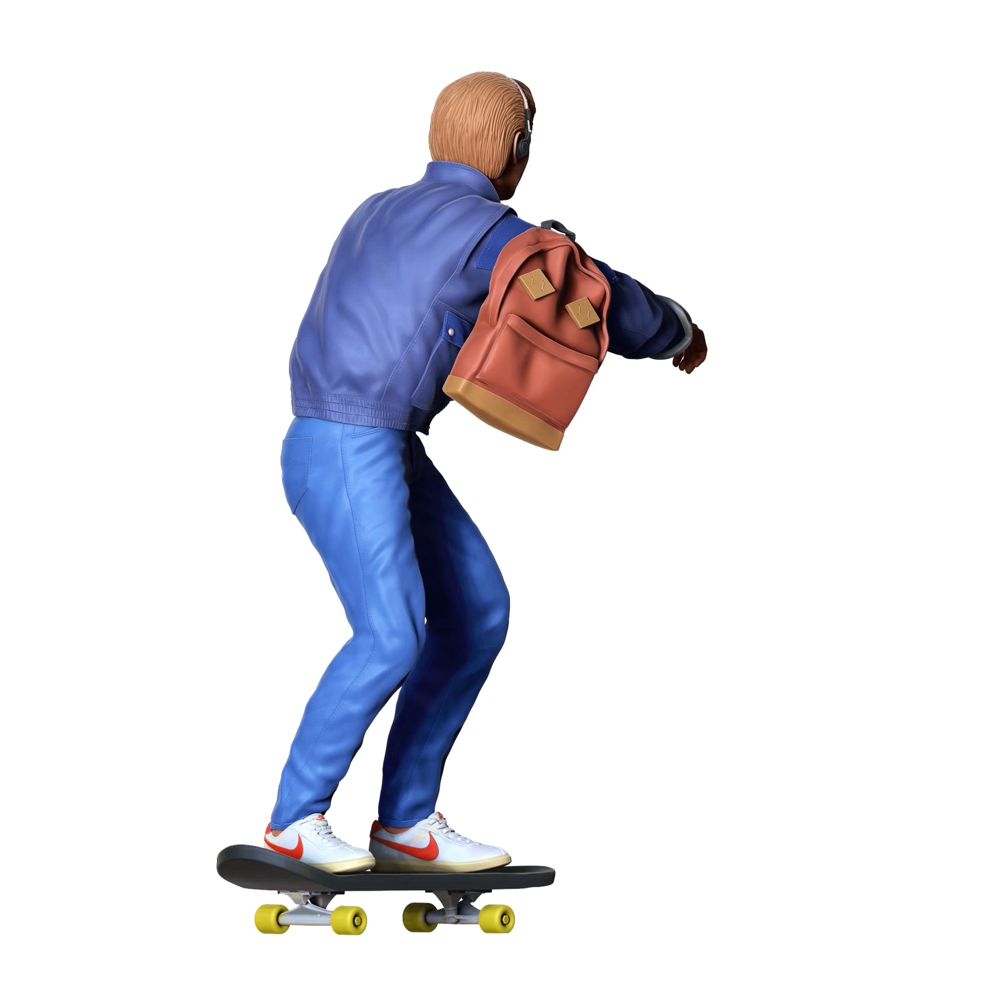 Foto del producto Diorama y modelismo Miniatura Figura: Patinador - Hombre en patineta con mochila