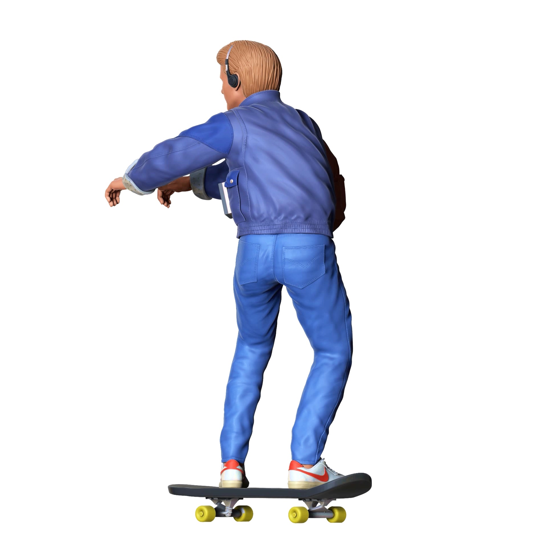 Foto del producto Diorama y modelismo Miniatura Figura: Patinador - Hombre en patineta con mochila