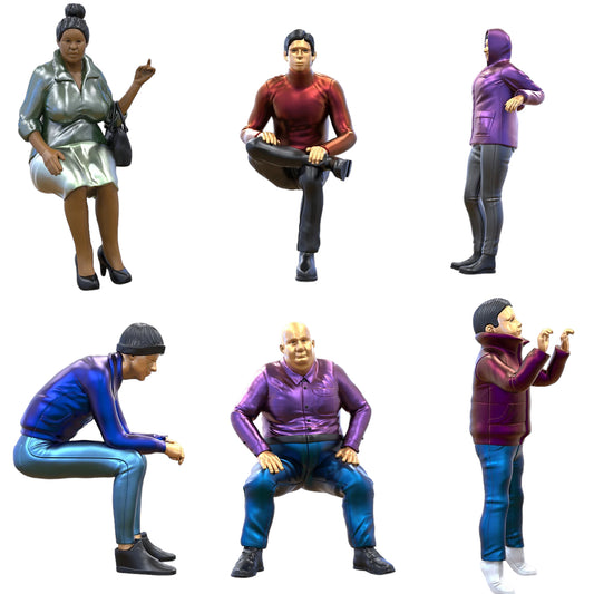 Foto del producto Diorama y modelismo miniatura figura: Set de espectadores 2, 6 figuras