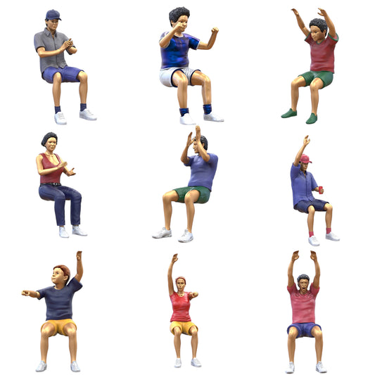 Foto del producto Diorama y modelismo miniatura figura: Set de espectadores 4, 10 figuras