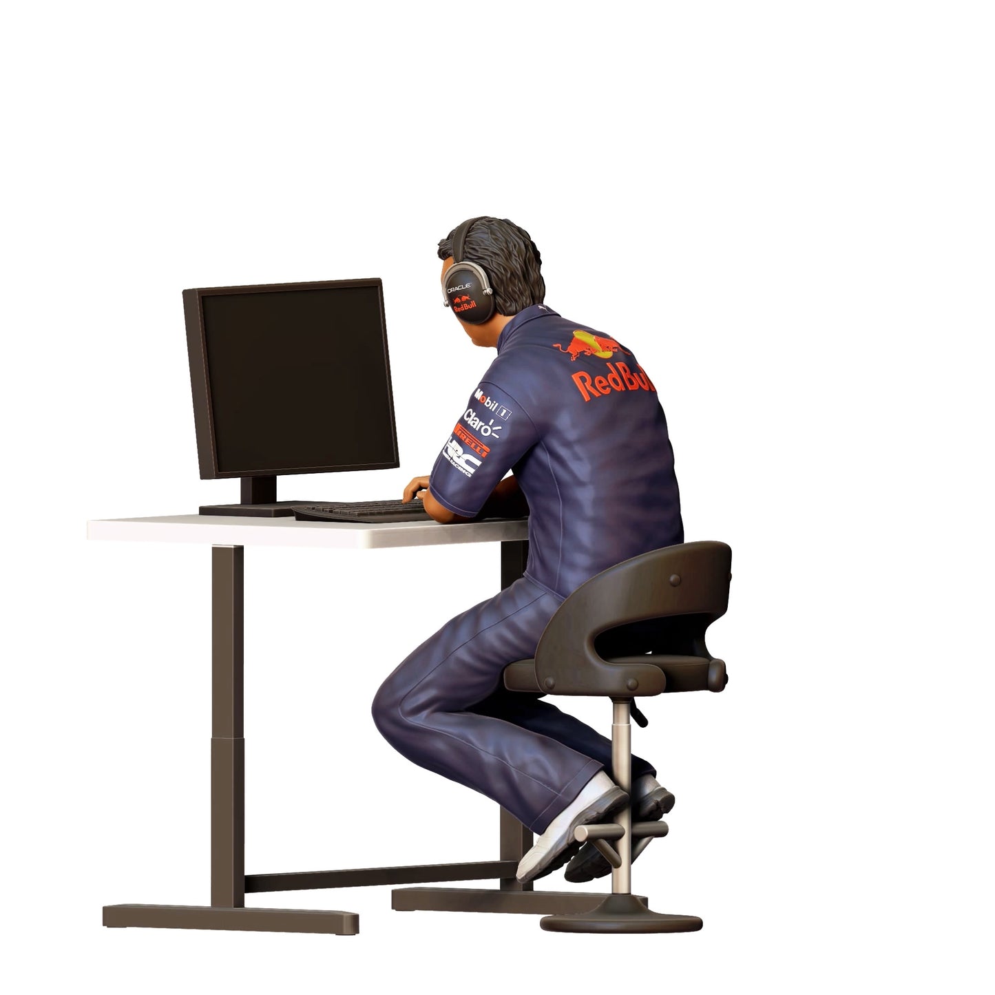 Diorama Modellbau Produktfoto 0: Renn Ingenieur - Rennsport Team mit Computer 1 (Ref. Nr. 316)