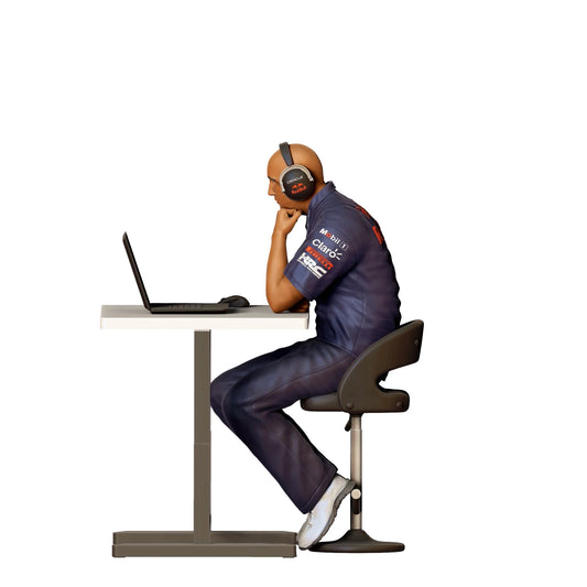 Foto del producto de modelismo de diorama 0: Ingeniero de carreras - Equipo de automovilismo con computadora 3 (Ref. Nr. 318)