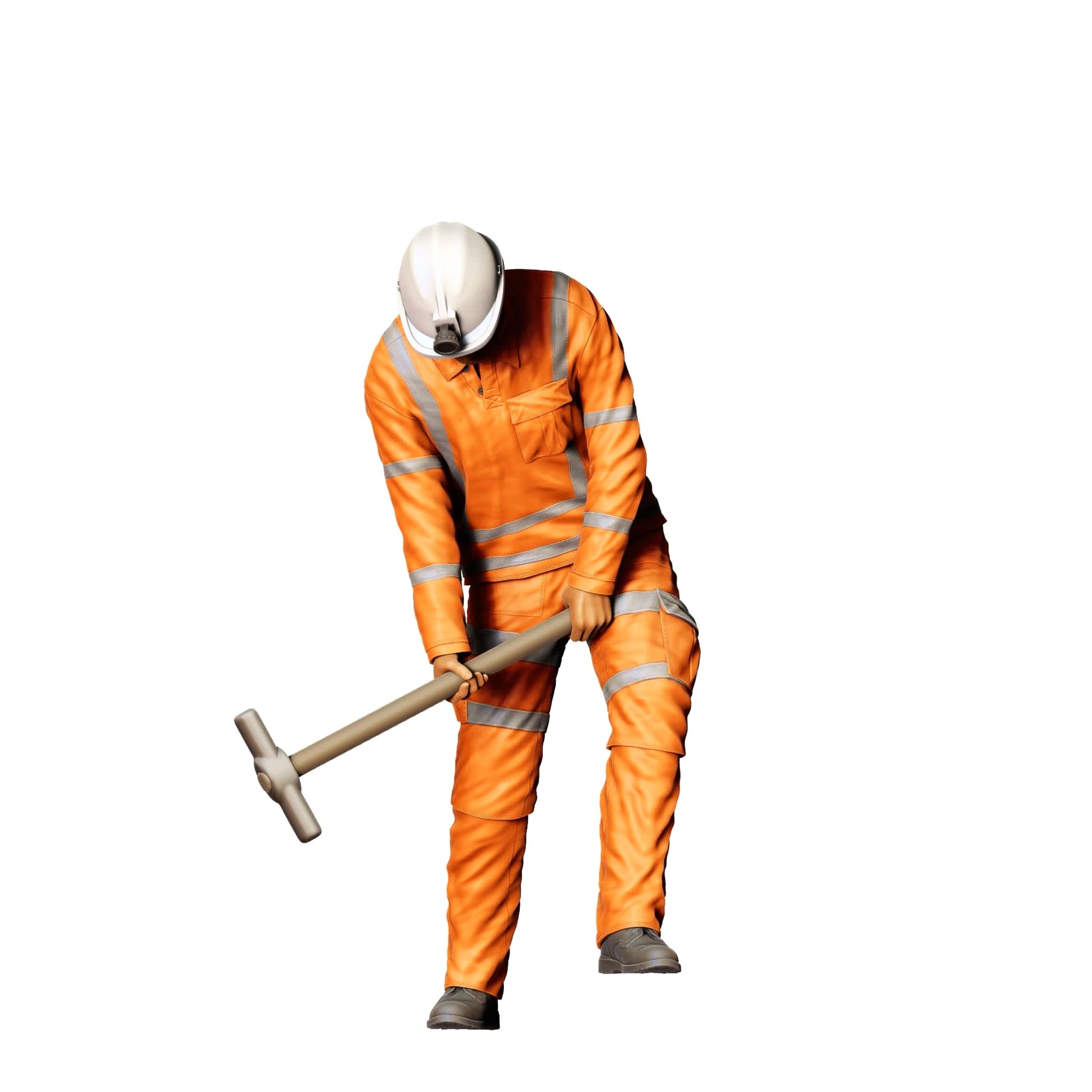 Foto del producto de modelismo diorama 0: Trabajador en la vía con martillo - Ferroviario/Obrero A (Ref. Nr. 387)