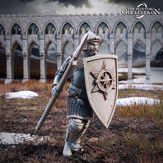 Foto del producto Tabletop 28mm The Printing Goes Ever On (TPGEO) 0: Guerreros humanos - Soldados de los hombres del norte - gran unidad