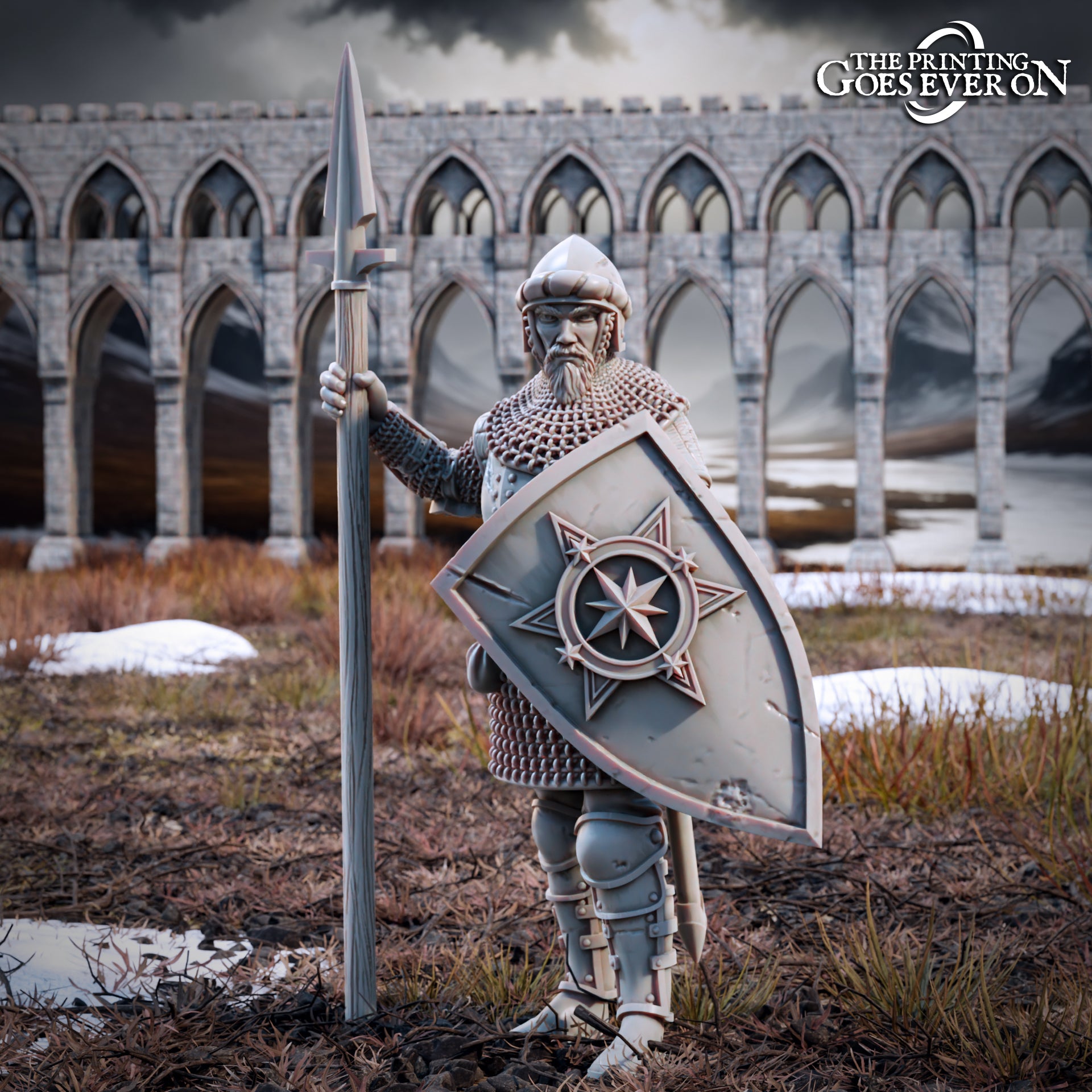 Foto del producto Tabletop 28mm The Printing Goes Ever On (TPGEO) 0: Guerreros humanos - Soldados de los hombres del norte - gran unidad