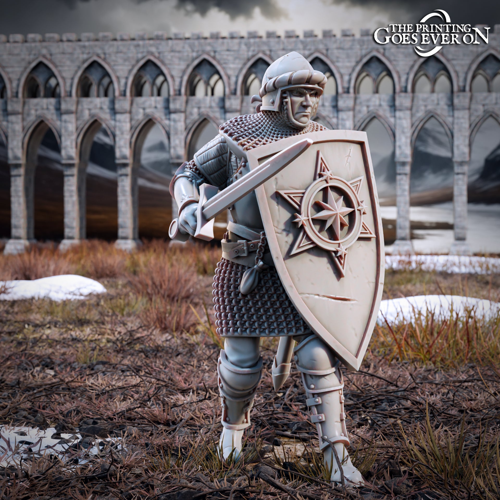 Foto del producto Tabletop 28mm The Printing Goes Ever On (TPGEO) 0: Guerreros humanos - Soldados de los hombres del norte - gran unidad