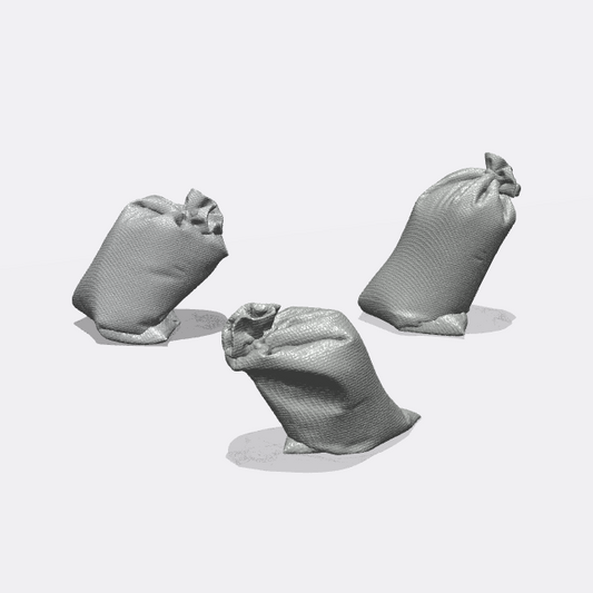 Foto del producto Miniatura Muebles, Decoración Diorama y Modelismo 0: Almacenamiento y Organización: Sacos 3 - Saco lleno de grano o saco de arena (Ref. 51D)