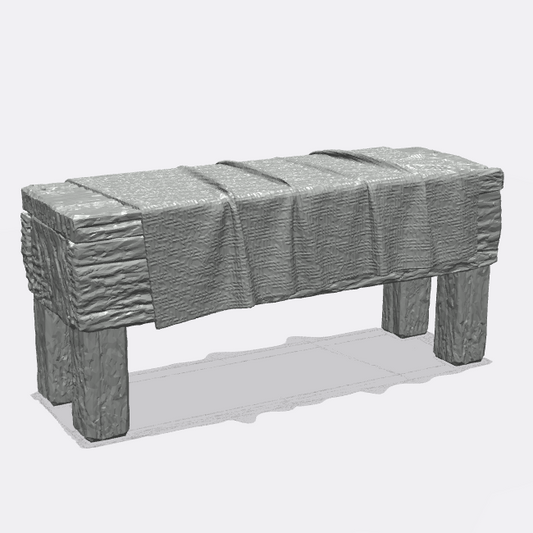 Foto del producto Miniatura Muebles, Decoración Diorama y Modelismo 0: En la cocina: Mesa puesta para cocina o comedor (Ref. 47D)