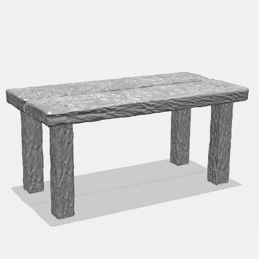 Foto del producto Miniatura Muebles, Decoración Diorama y Modelismo 0: Muebles e Inventario: Mesa 2 - Mesa de cerveza para cocina y comedor (Ref. 48D)