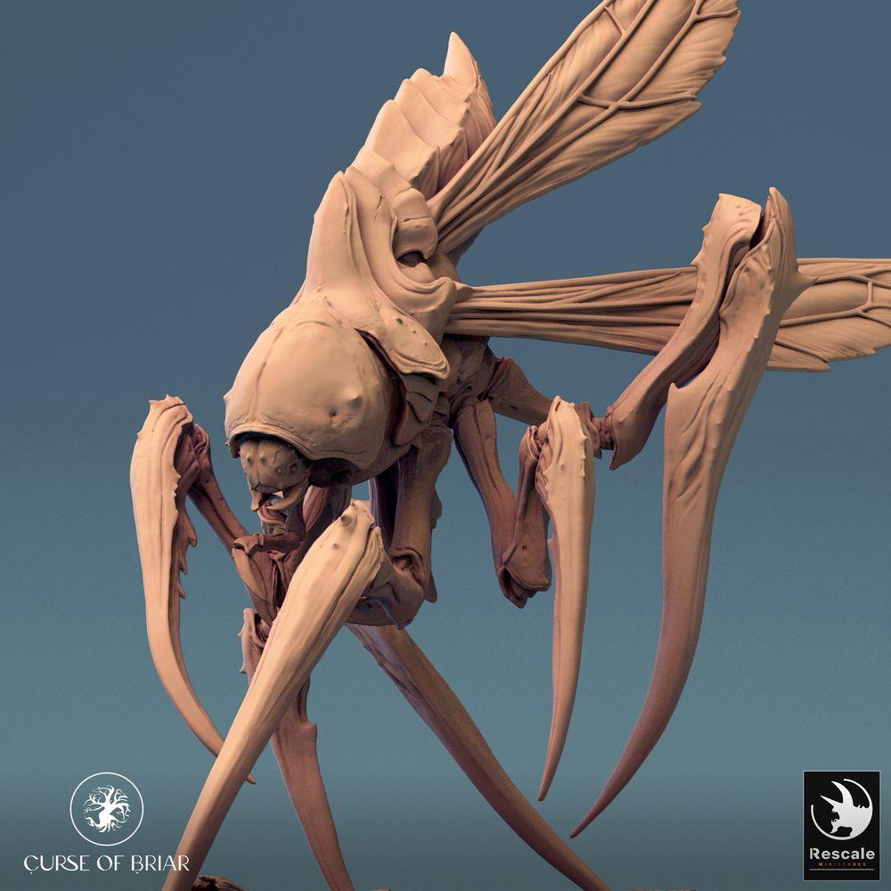 Foto del producto Tabletop 28mm Lord of the Print (LotP) 0: Miniatura de Tabletop: Fyrionis - horror insectoide, monstruo mantis y criatura alada con garras en forma de hoz, jefe de mazmorras (24_07_D2)