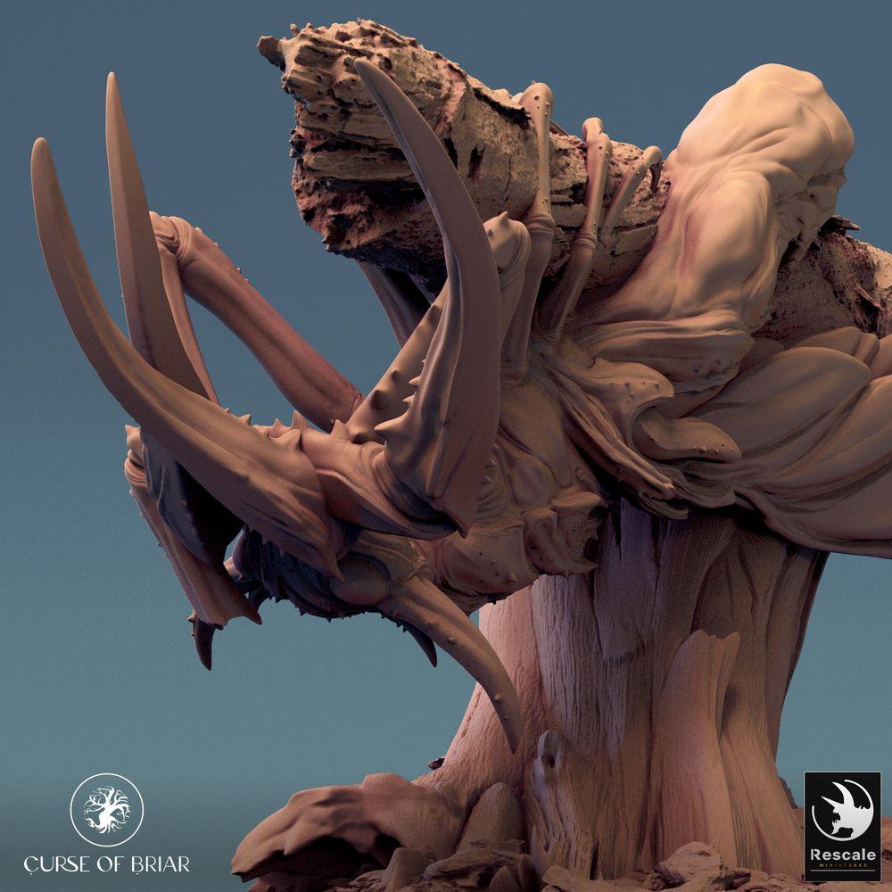 Produktfoto Tabletop 28mm Lord of the Print (LotP) 0: Fantasy Figur: Riesenkäfer-Monster, Skarabäus-Boss, insektoide Waldbestie (24_07_E2)